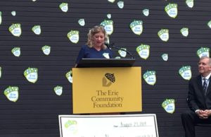 Erie Gives Check Day and update on the community college Erie Gives check