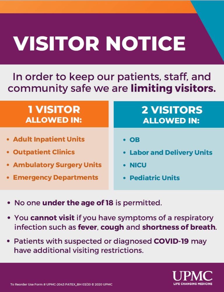 UPMC Hamot releases new visitor rules - TalkErie.com