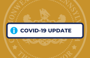 Gov. Wolf, Sec. of Health Announce New Protective Mitigation Efforts to Put Pennsylvania on Pause through Early January COVID-19 UPDATE