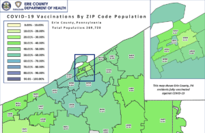 Erie County releases ZIP code map with COVID-19 vaccination percentages COVID Vaccine percentages