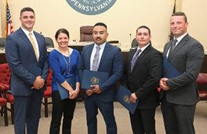 Five new officers sworn in to the Erie Police Department police swearing-in