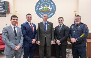 Three new officers sworn into the Erie Police Department New officers