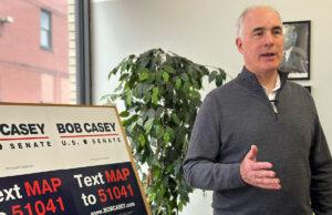 Casey opens reelection office in Erie Casey