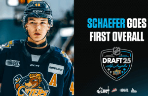 Erie Otters Defenseman Matthew Schaefer selected #1 overall in 2025 NHL Entry Draft Matthew Schaefer