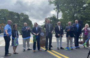 Erie Mayor Joe Schember dedicates and opens Kahkwa Bridge Kahawa Bridge