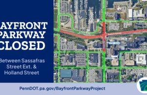 Portions of the Bayfront Parkway, State Street closed Bayfront Parkway Closed
