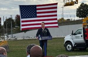 Governor Shapiro makes major investments in Erie’s economy and infrastructure to support local businesses and create jobs Gov. Josh Shapiro (D-PA) speaking on Erie, PA's Bayfront, Oct. 17, 2025. Photo by Joel Natalie, TalkErie.com.