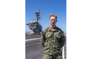 Waterford native serves aboard one of the world’s largest warships