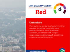 DEP declares statewide Code Red Air Quality Alert for Thursday Air Quality Alert: Red